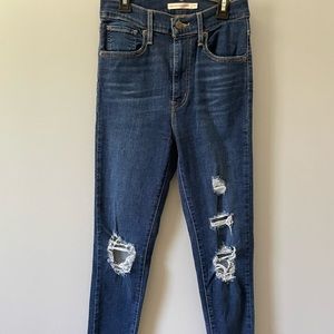 Dark Wash, Mile High Rise Levi’s Jeans